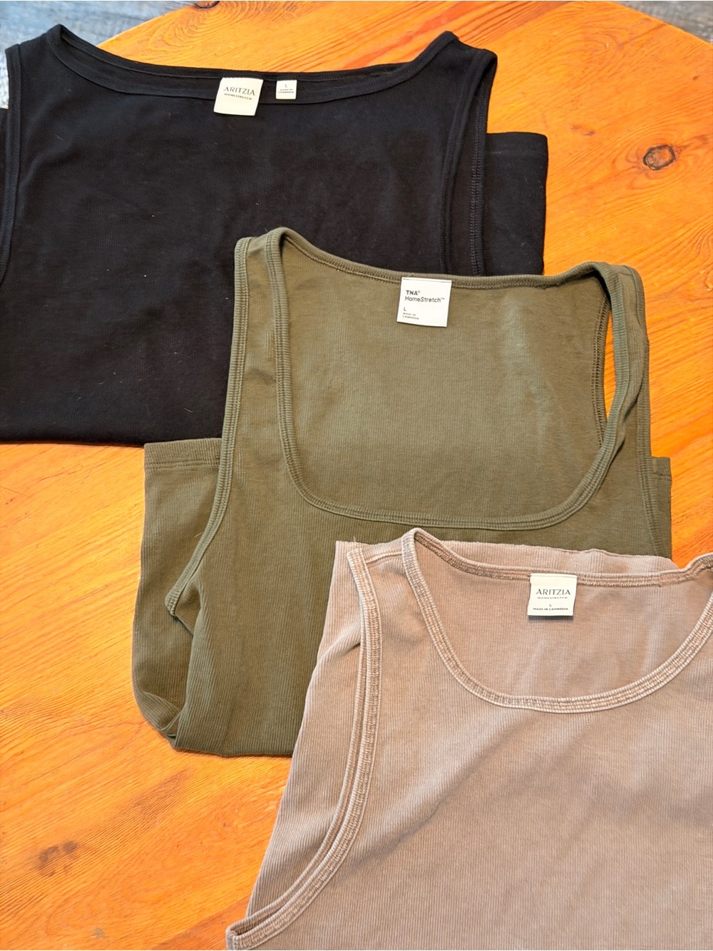 Aritzia Homestretch Ribbed Tank Tops